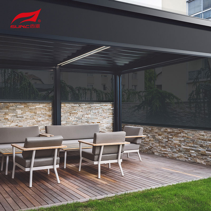 Electric Outdoor Roller Blinds Sunshade Window Waterproof	