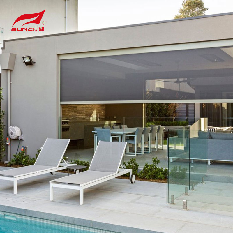 Electric Outdoor Roller Blinds Sunshade Window Waterproof