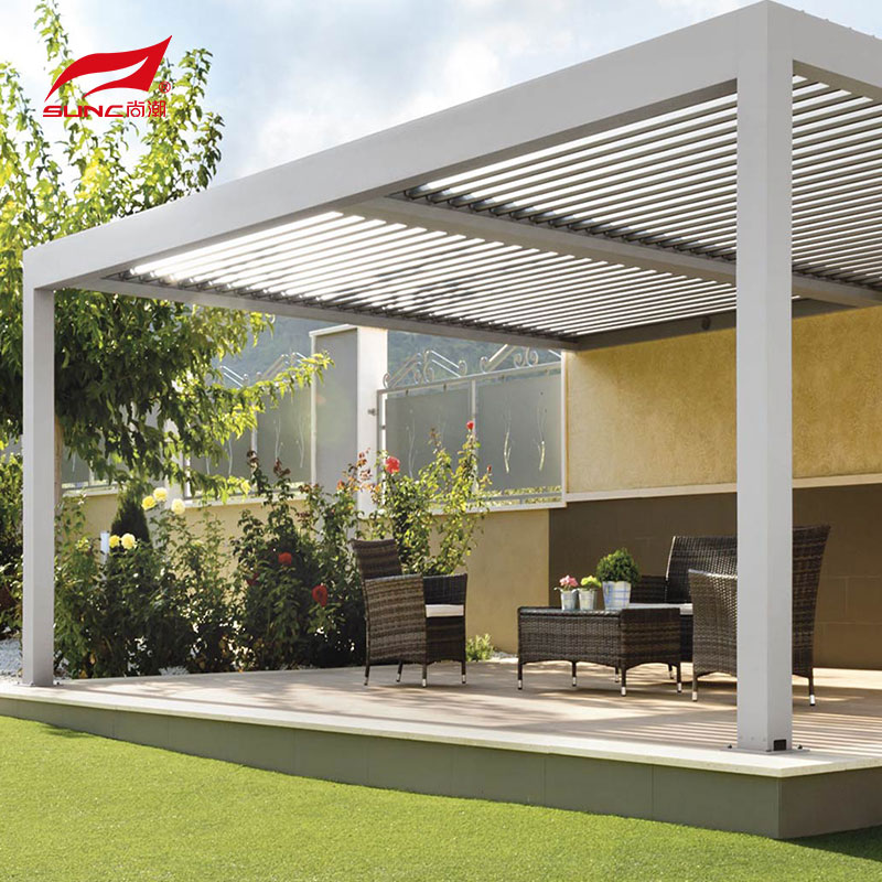 Motorized Aluminum Pergola 10" X 13" For Outdoor Deck Garden Patio