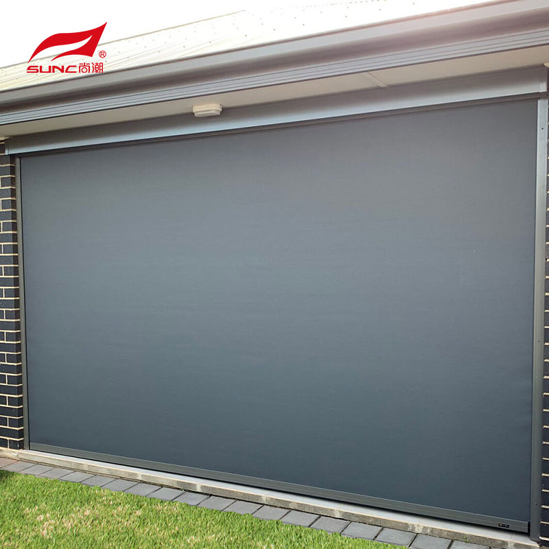  Motorized Zip Screen Blinds Waterproof Patio Window Sunshade Outdoor Roller Blinds for Patio