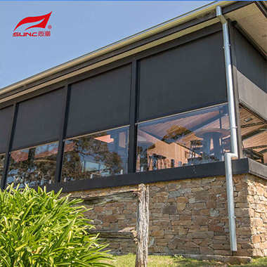 SUNC Outdoor Roller Blinds Window Shade Waterproof Patio Motorised Zipscreen Blinds