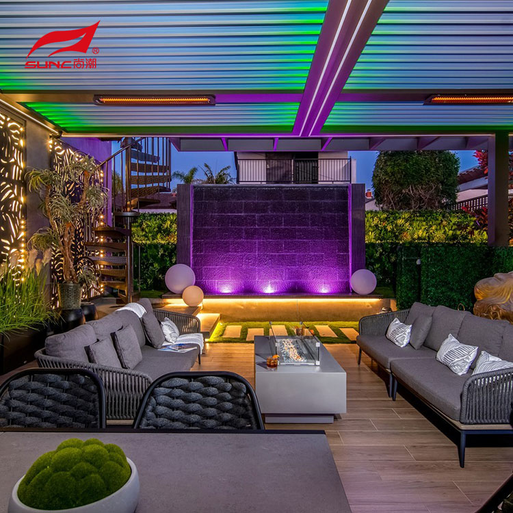 SUNC 5m X 4m Outdoor Aluminium Pergola Motorized Garden Patio Electric Pergola Roof