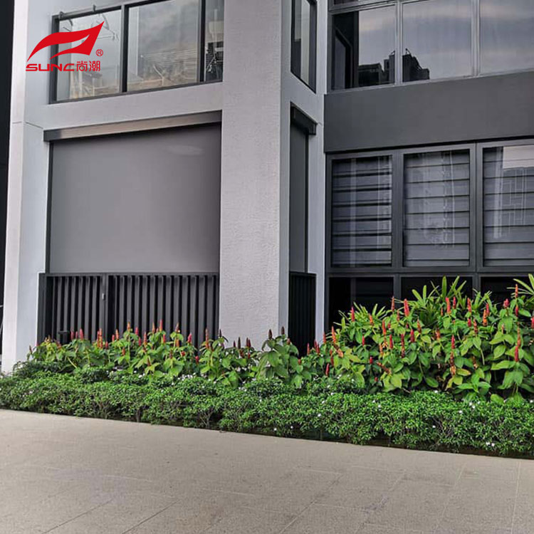 Smart Motorized Zip Track Blinds Outdoor Windproof Rainproof