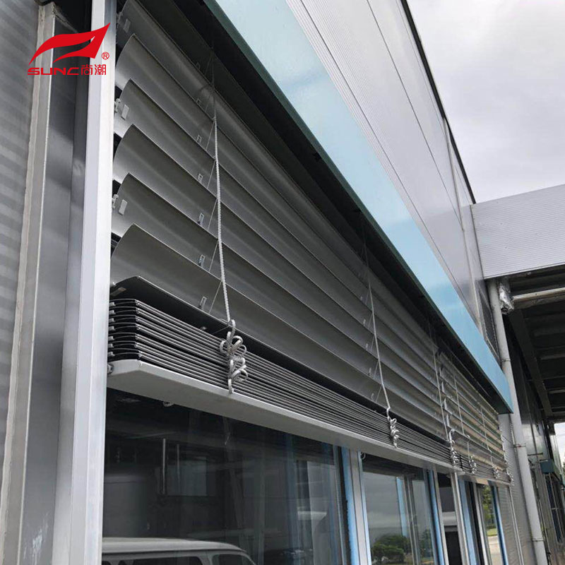 Wifi Smart Automatic CR80 Cable Guide Side Channel External Louvre Blind