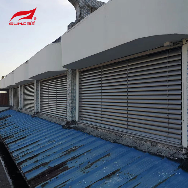 Wifi Smart Automatic CR80 Cable Guide Side Channel External Louvre Blind